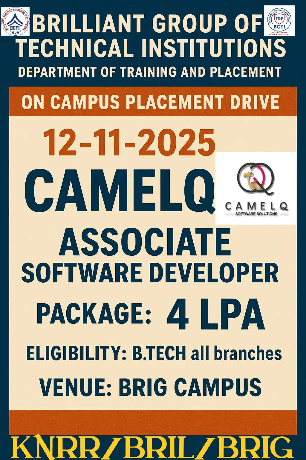 Camel- Q PLACEMENT DRIVE 12-11-2025